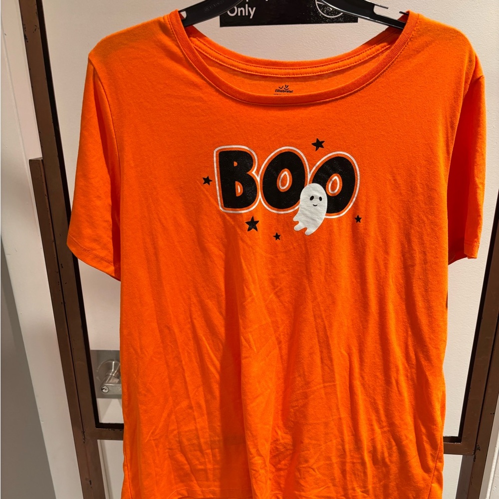 Celebrate Halloween Orange Girls Halloween Shirt size XL (16-18)